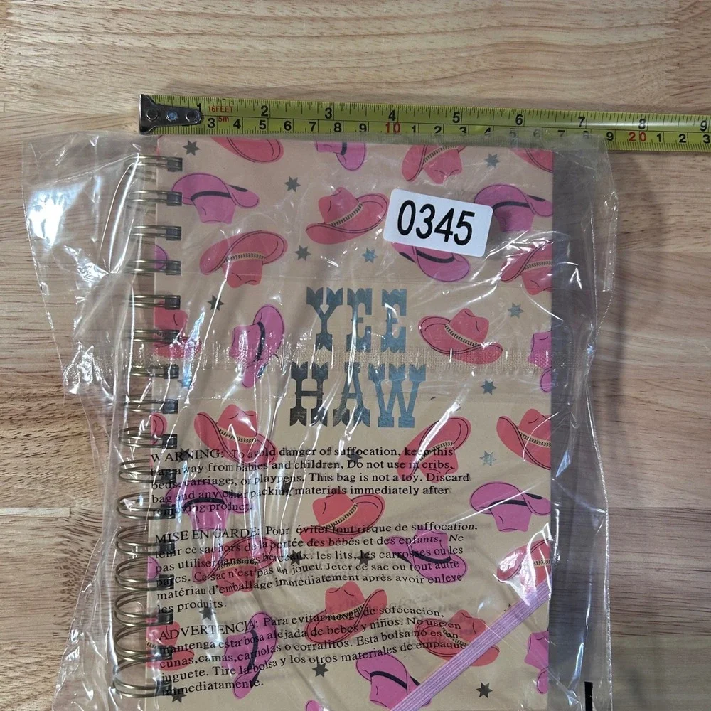 Chunky Spiral Notebook A5 Yee Haw Cowboy‎ Hat Design 158 Sheets New